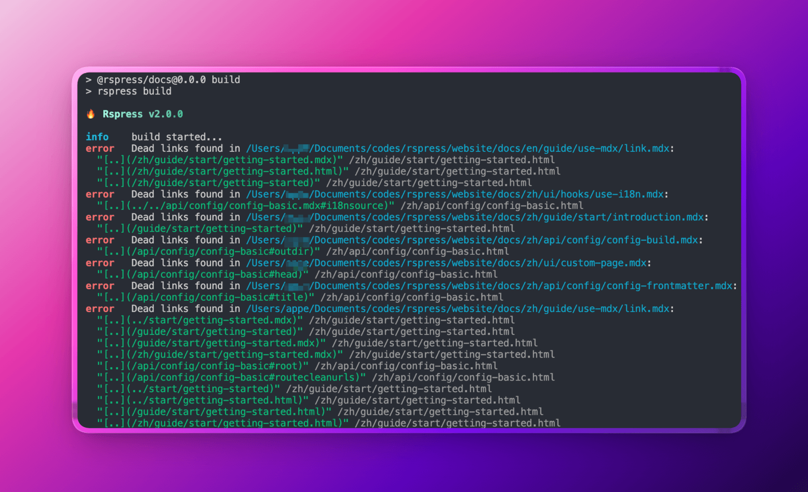 Dead link checking example